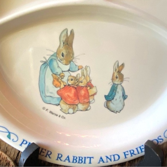 VINTAGE Eden Beatrix Potter Peter Rabbit Children’s Melmac Dinner Plate - Picture 3 of 9